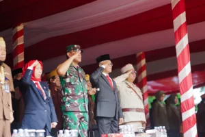 Foto: Salah satu dokumentasi Wakil Bupati Rendi Solihin di acara Peringatan Peristiwa Merah Putih Sangasanga ke-77