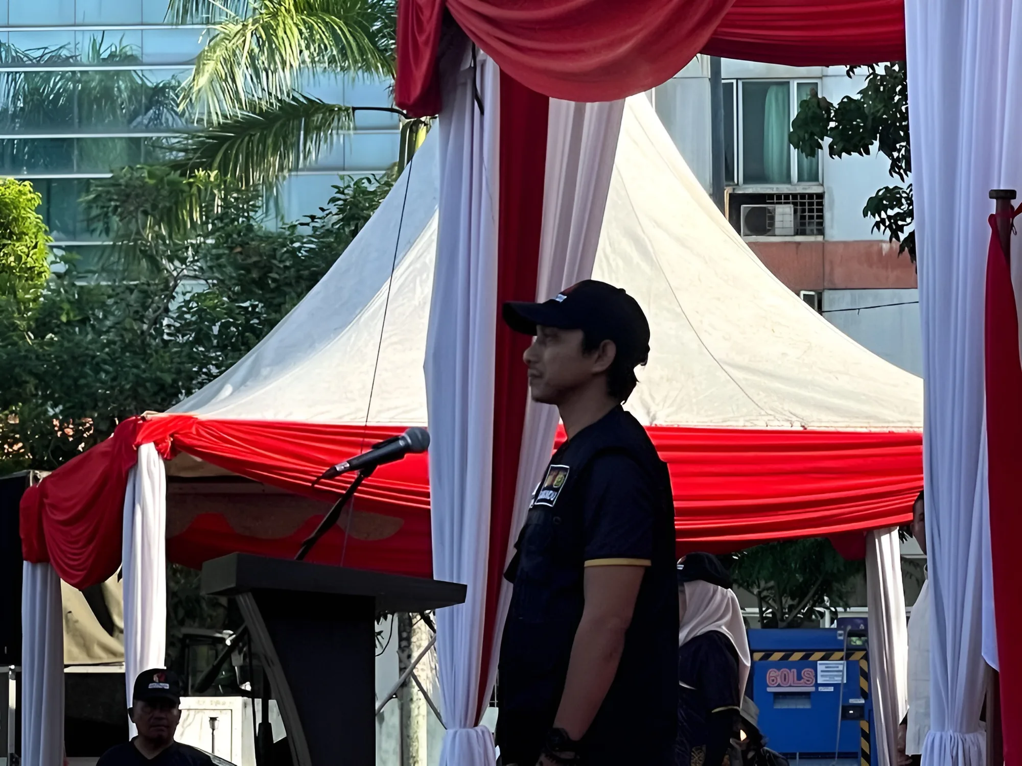 Foto: Suasana apel siaga pengawasan masa tenang dan pungut hitung pada Pemilu 2024.