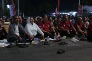 Suasana Simpang 4 Pendopo Bupati Kutai Kartanegara pada Jumat (26/4/24).
